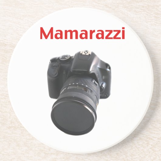 Mamarazzi Fotograf Sandstein Untersetzer (Vorne)
