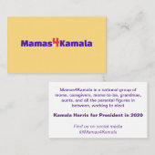 Mamas4Kamala-Karten Visitenkarte (Vorne/Hinten)