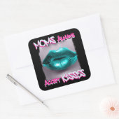 Mamas akzeptieren Küsse immer Quadratischer Aufkleber (Umschlag)