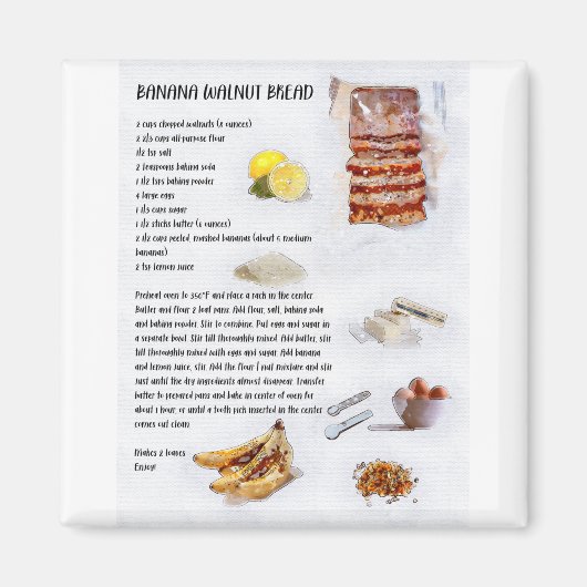 Mamas Bananenbrot Magnet (Vorne)