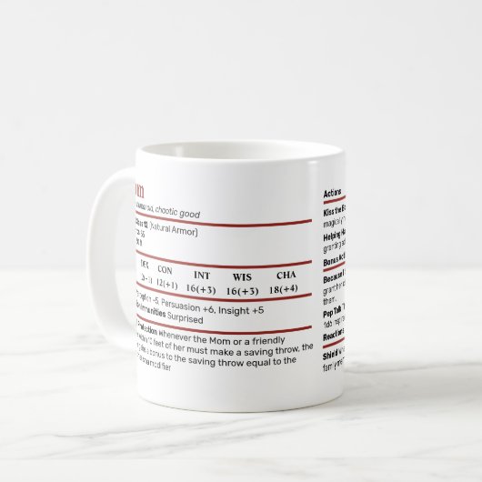Mamas-Blocklager für Dungeons Kaffeetasse (Vorderseite Links)