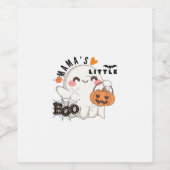 Mamas Boo - Niedliches Kawaii Halloween Boo 2025 G Weinetikett (Einzelnes Label)