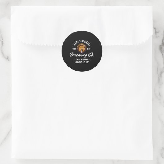 Mama's Boobery Breastfood Junge Mutter Brewi Runder Aufkleber (Tasche)