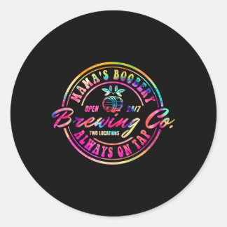 Mama's Boobery Breastfood Junge Mutter Brewi Runder Aufkleber