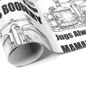Mamas Boobery Jugs immer Gestochen Geschenkpapier (Rolleneckpunkt)