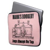 Mamas Boobery Jugs immer Gestochen Laptopschutzhülle (Vorderseite Links)