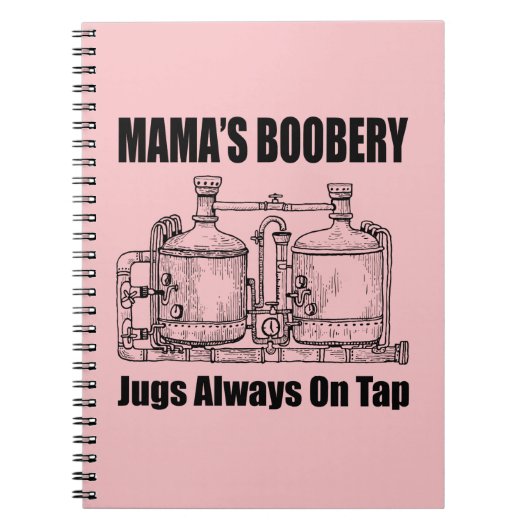 Mamas Boobery Jugs immer Gestochen Notizblock (Vorderseite)