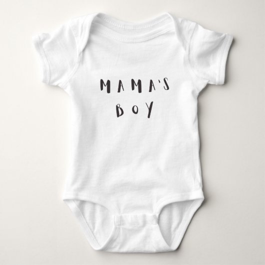 Mama's Boy - Fun Quote Baby Jersey Strampler (Vorderseite)