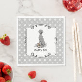 Mama's Boy Weimaraner (grau 1) Spielhundin Mutter Serviette (Beispiel)
