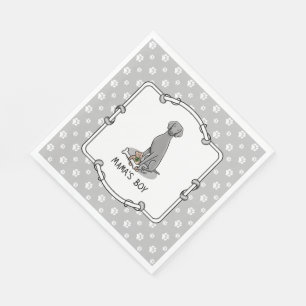 Mama's Boy Weimaraner (grau 1) Spielhundin Mutter Serviette