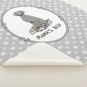 Mama's Boy Weimaraner (grau 1) Spielhundin Mutter Sherpadecke