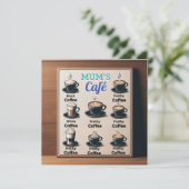 Mama's Cafe Postkarte (Stehend Vorderseite)
