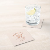 Mamas Club: Butterfly Boho Vintages Design Rechteckiger Pappuntersetzer (Vor Ort)