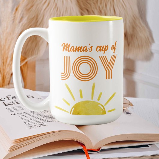 Mama's Cup of Joy - Retrogelbe Tasse