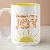 Mama's Cup of Joy - Retrogelbe Tasse