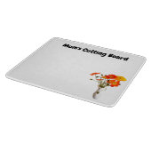 Mama's Cutting Board mit Vase aus Pflücken Schneidebrett (Ecke)