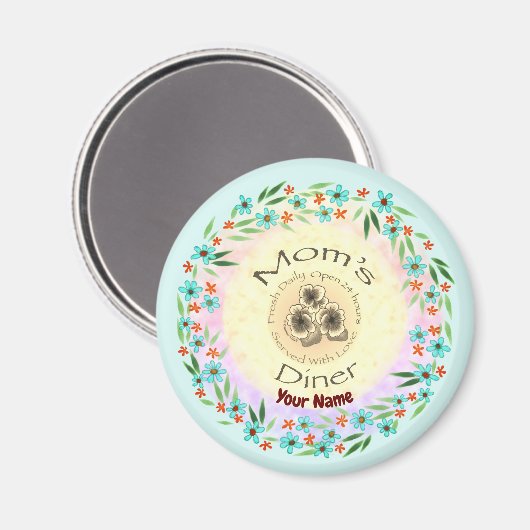 Mamas Diner-Magnet Magnet (Vorderseite/Rückseite)