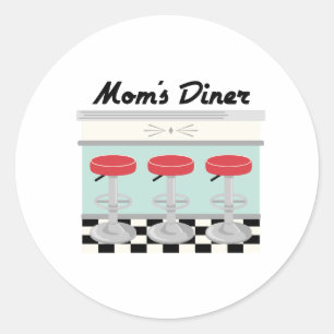 Mamas Diner Runder Aufkleber