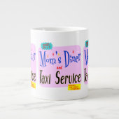 Mamas Diner und Taxi Service Retro Sprichwort Jumbo-Tasse (Vorderseite)