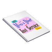 Mamas Diner und Taxi Service Retro Sprichwort Notizblock (Rechte Seite)