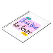 Mamas Diner und Taxi Service Retro Sprichwort Notizblock (Linke Seite)