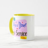 Mamas Diner und Taxi Service Sonniges Sprichwort T Tasse (Vorderseite Links)