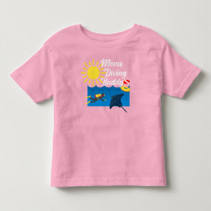 Mamas Diving Buddy Design - Kleinkind Fine Jersey T-shirt