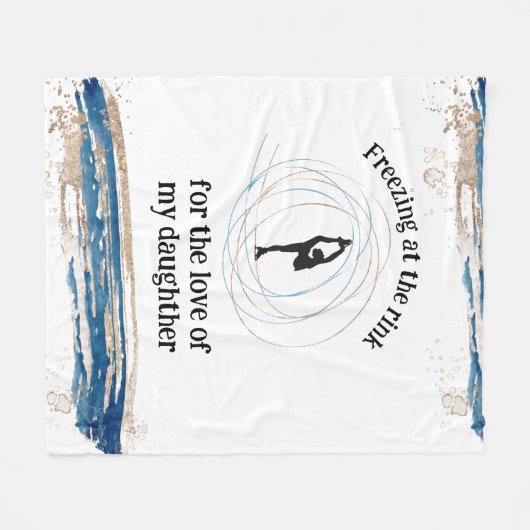 Mamas Eisdecke Skater "Gefrieren.." Fleecedecke (Vorderseite (Horizontal))