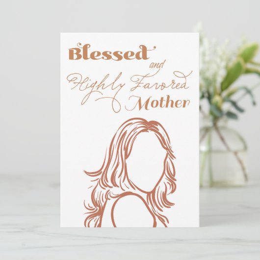 Mamas Elegante Stationery Card Einladung (Stehend Vorderseite)