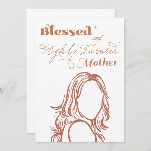 Mamas Elegante Stationery Card Einladung (Vorne/Hinten)