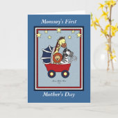 Mama's erster Muttertag - amerikanischer Stil Karte (Gelbe Blume)