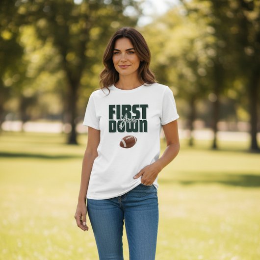 Mamas erstes Jahr Down Football Design T-Shirt