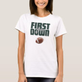 Mamas erstes Jahr Down Football Design T-Shirt (Vorderseite)