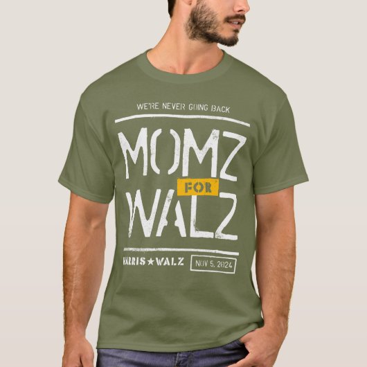 Mamas für Harris Waltz Momz für Walz Camouflage Ma T-Shirt (Vorderseite)