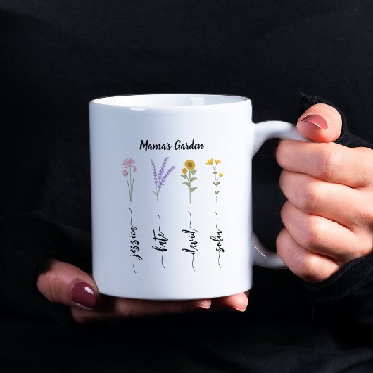 Mama's Garden Personalisiert Kids nam Muttertag Kaffeetasse