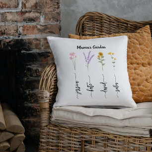 Mama's Garden Personalisiert Kids nam Muttertag Kissen