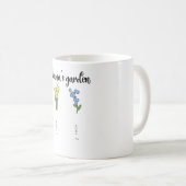 Mamas Garten personalisiert mit 2 Enkelkindern Kaffeetasse (VorderseiteRechts)