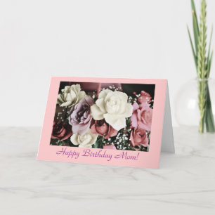 Mamas Geburtstagsrosen -pastellfarben Karte