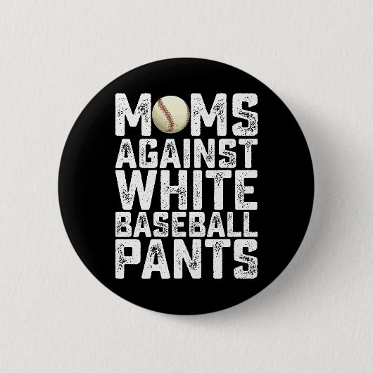Mamas gegen den Muttertag weißer Baseballschwanzti Button (Vorderseite)
