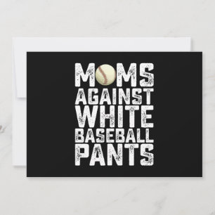 Mamas gegen den Muttertag weißer Baseballschwanzti Einladung