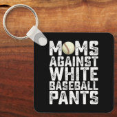 Mamas gegen den Muttertag weißer Baseballschwanzti Schlüsselanhänger (Vorderseite)