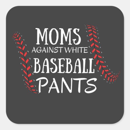 Mamas gegen den T - Shirt von weißen Baseballpflan Quadratischer Aufkleber (Vorderseite)