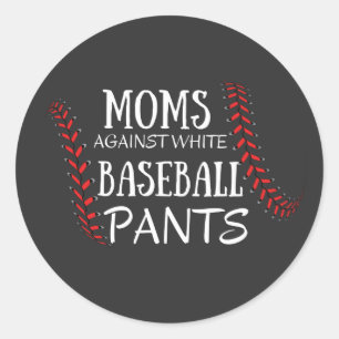 Mamas gegen den T - Shirt von weißen Baseballpflan Runder Aufkleber
