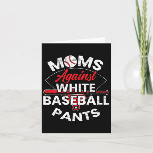 Mamas gegen den weißen Baseballpants Sport Lover M Karte