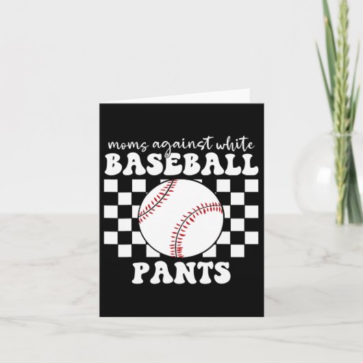 Mamas gegen Weißbaseball Pants Funny Baseball Karte (Vorderseite)
