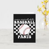 Mamas gegen Weißbaseball Pants Funny Baseball Karte (Gelbe Blume)