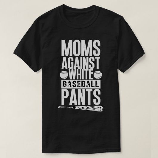Mamas gegen weiße Baseballpflanzen 35 T-Shirt (Design vorne)