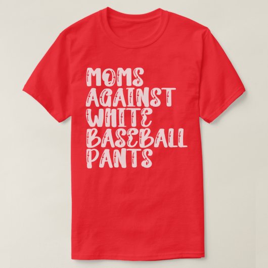 Mamas gegen weiße Baseballpflanzen 7 T-Shirt (Design vorne)