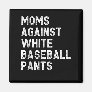 Mamas gegen weiße Baseballpflanzen - Funny Basebal Magnet