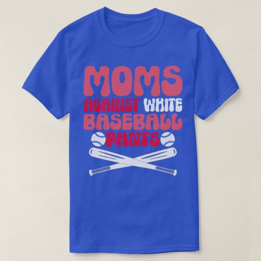 Mamas gegen weiße Baseballpflanzen T-Shirt (Design vorne)